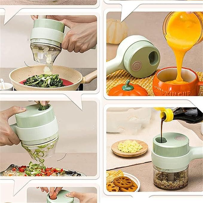 4 in 1 portable electric vegetable cutter set