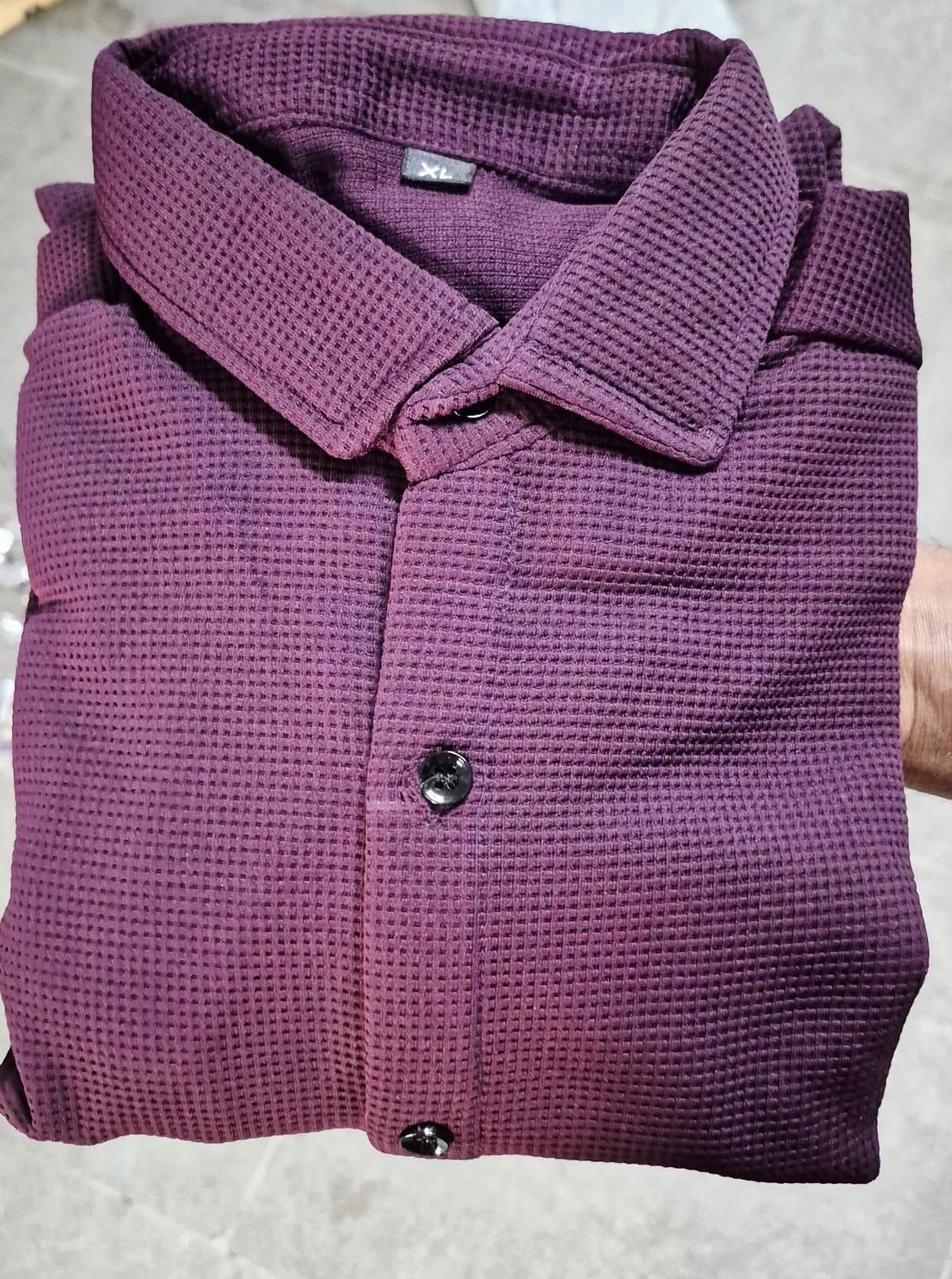 Business Waffle Designer Fashion Men’s Shirt | Stylish Formal & Casual Wear