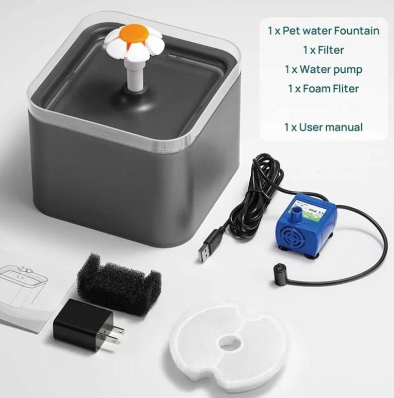 2L Small Pet Water Fountain for Kitten & Small Dogs