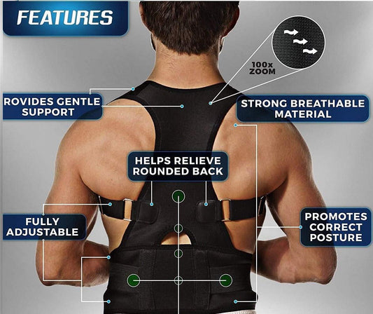 Posture Corrector Belt Unisex | Back & Shoulder Support for Men & Women