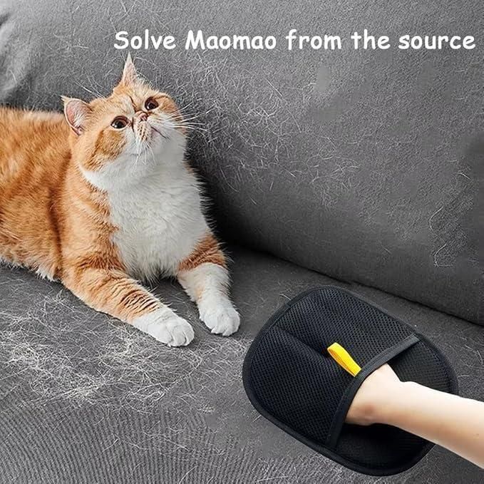 Pet hair removal gloves pack of 2 grooming gloves 