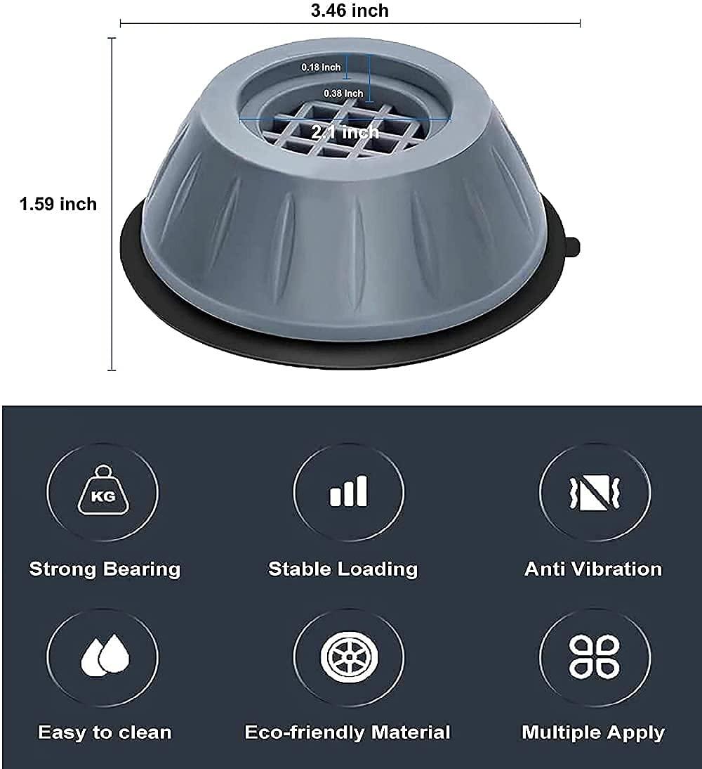 Shock proof washing machine feet pads