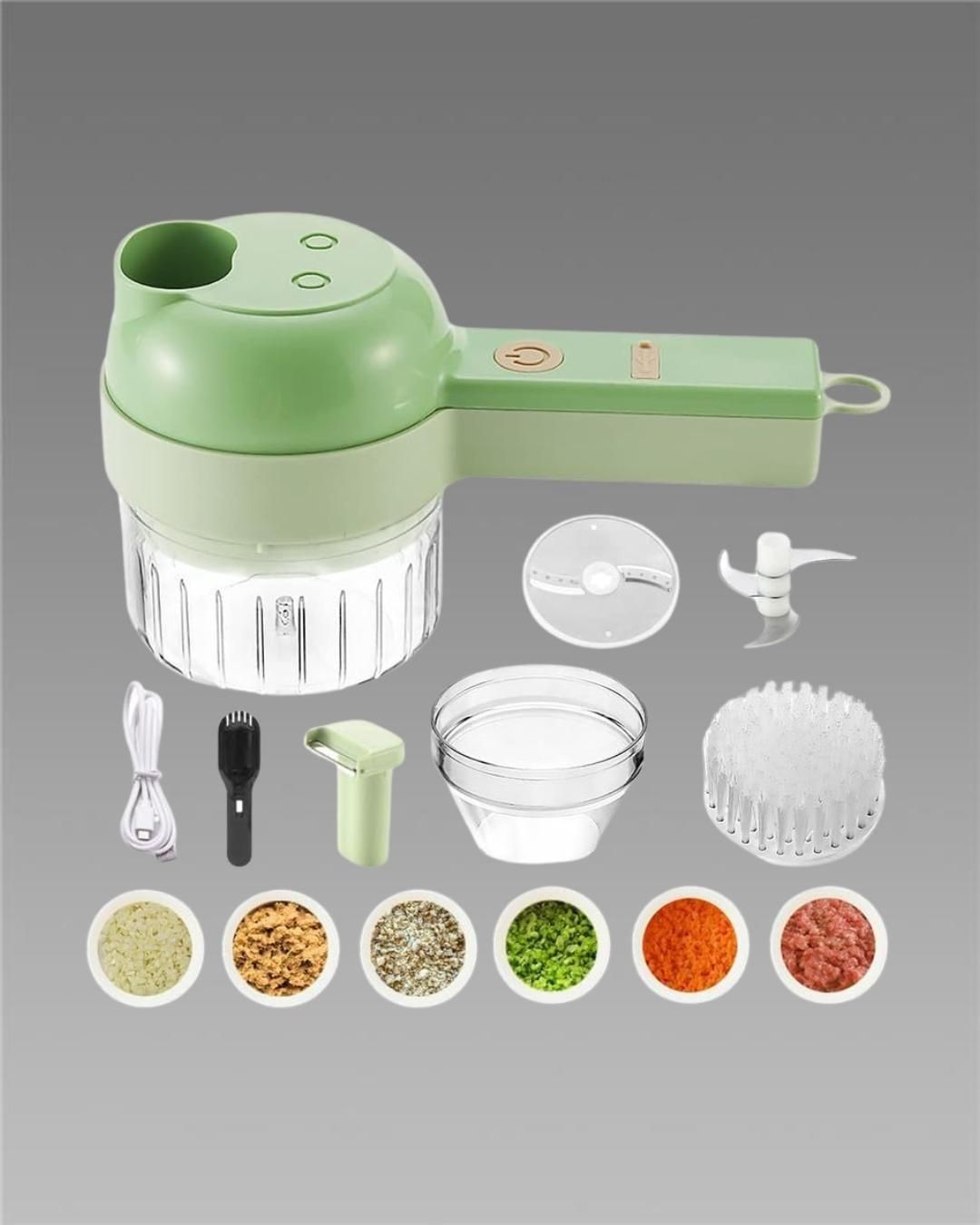 portable vegetable cutter with type c charger